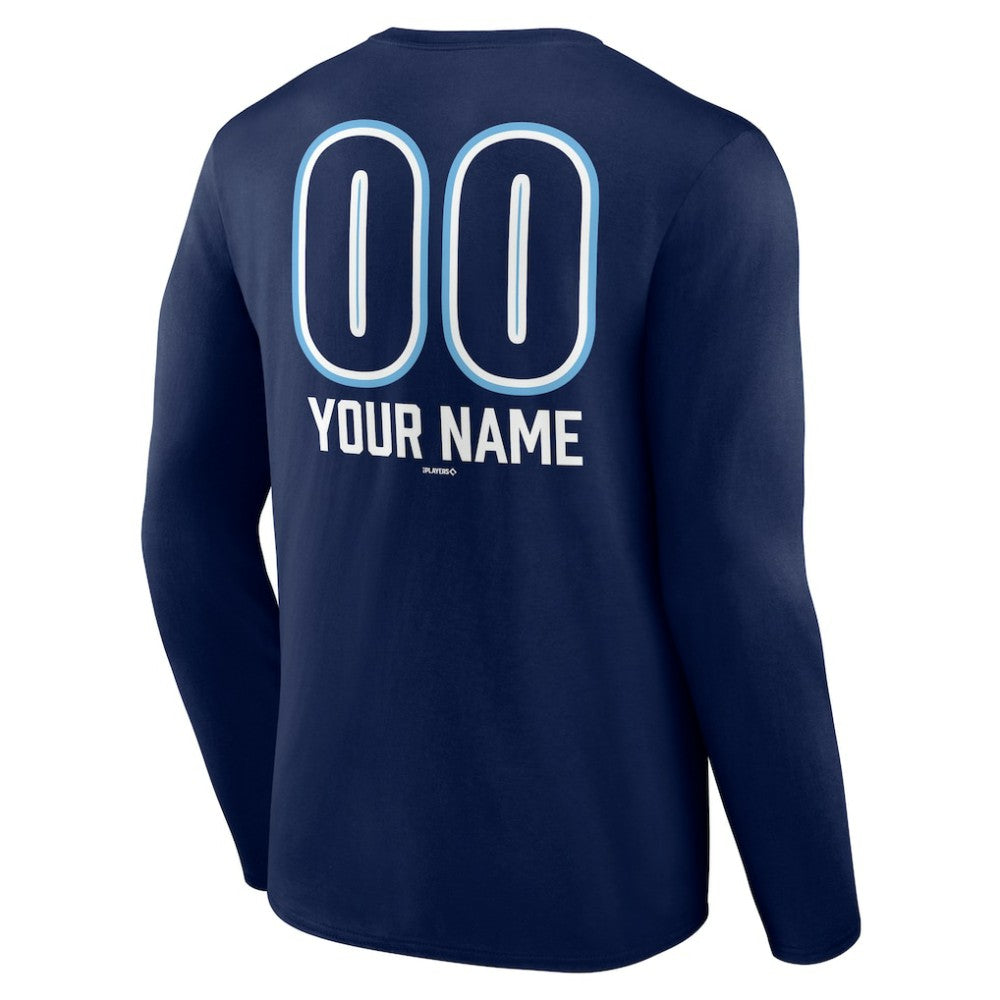 Tampa Bay Rays Personalized Name & Number Fastball Long Sleeve T-Shirt - MLB T-shirts