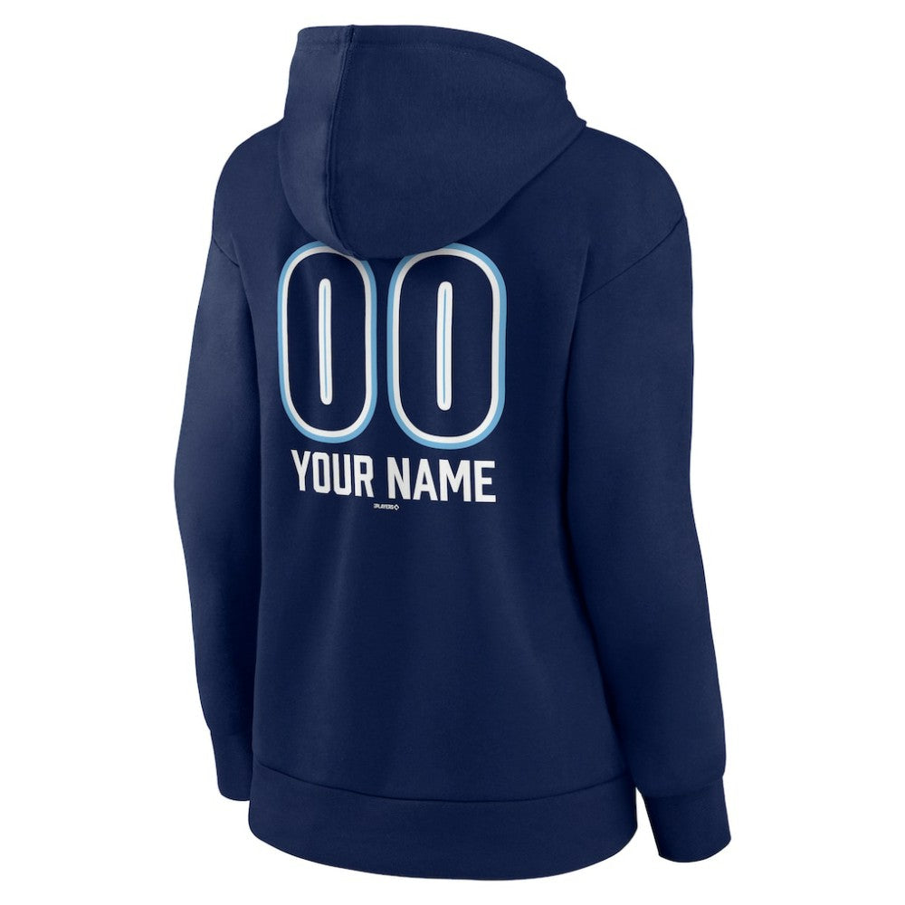 Tampa Bay Rays Women's Personalized Name & Number Fastball Pullover Hoodie - MLB Hoodies