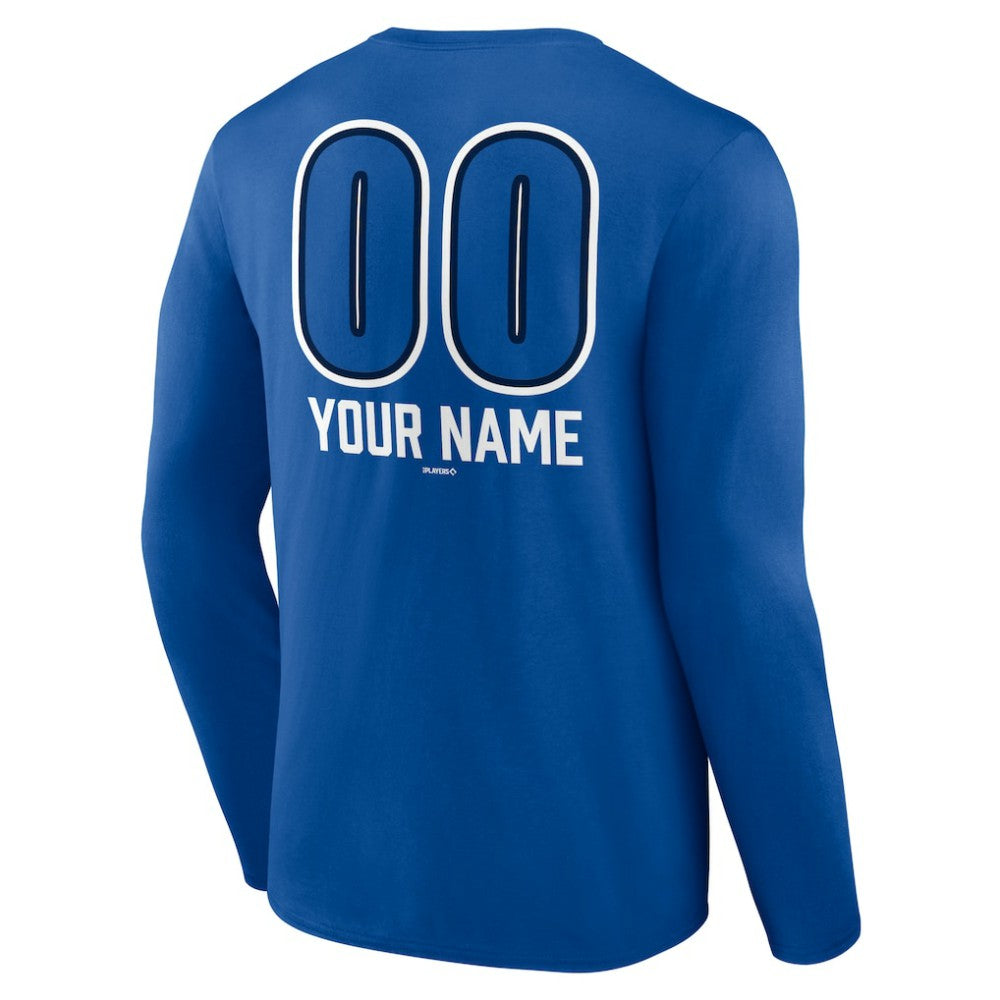 Toronto Blue Jays Personalized Name & Number Fastball Long Sleeve T-Shirt - MLB T-shirts