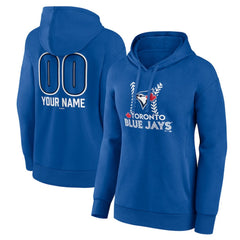 Toronto Blue Jays Women's Personalized Name & Number Fastball Pullover Hoodie - MLB Hoodies