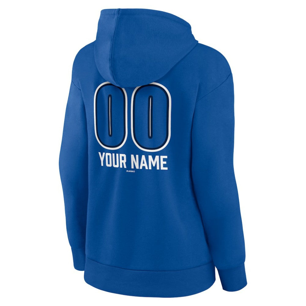 Toronto Blue Jays Women's Personalized Name & Number Fastball Pullover Hoodie - MLB Hoodies
