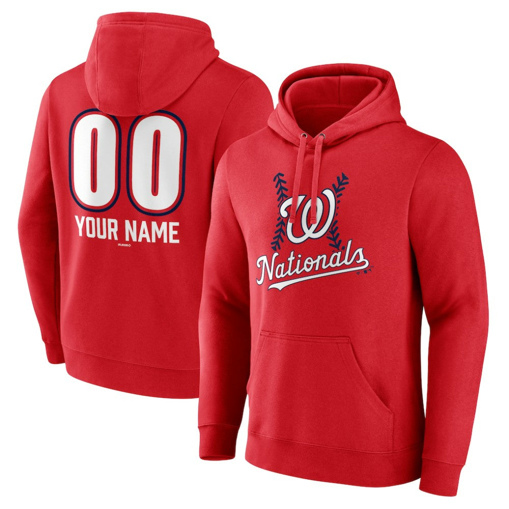 Washington Nationals Personalized Name & Number Fastball Pullover Hoodie - MLB Hoodies