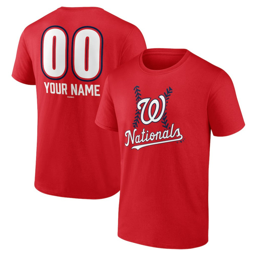 Washington Nationals Personalized Name & Number Fastball T-Shirt - MLB T-shirts