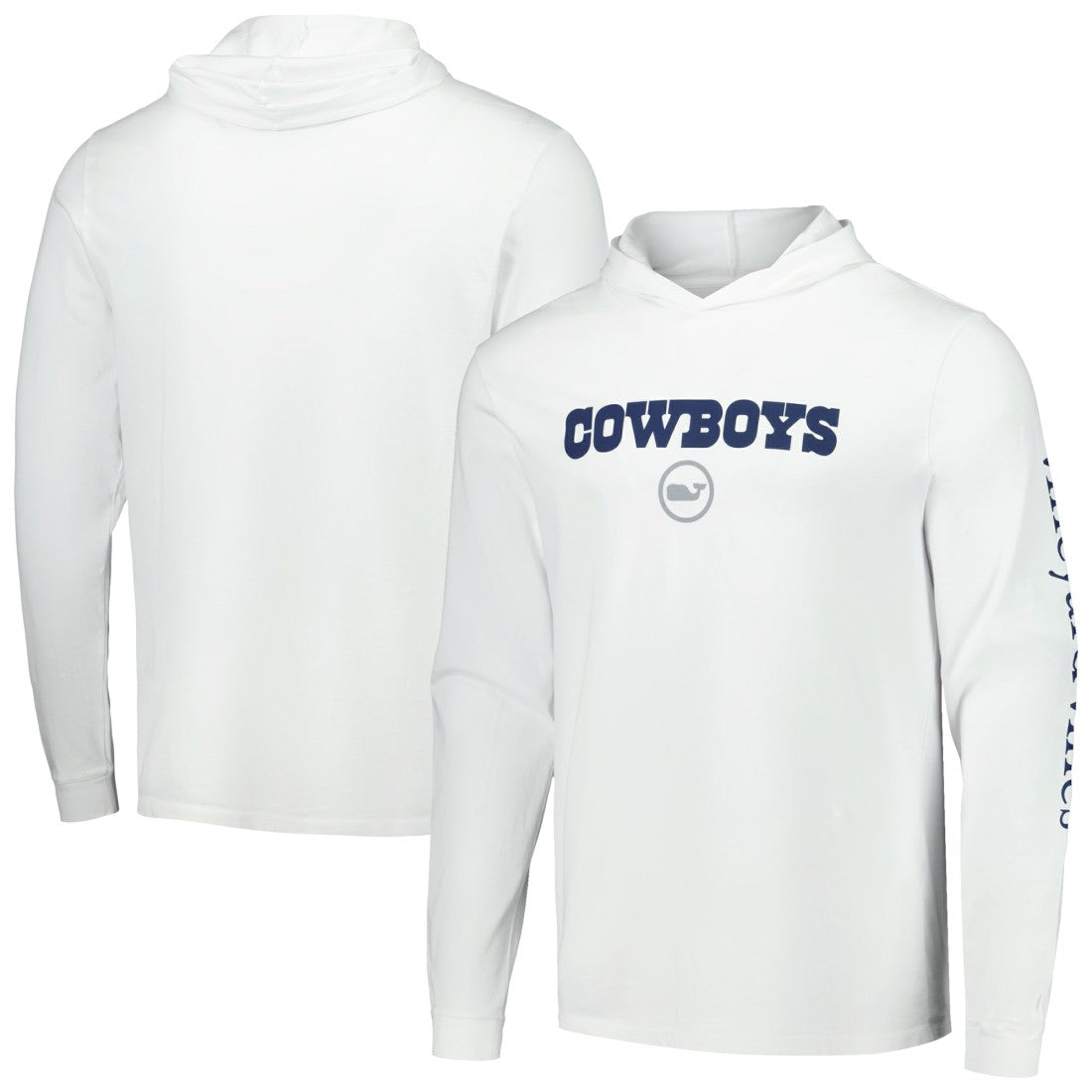 Dallas Cowboys Vineyard Vines Whale Dot Hoodie Long Sleeve T-Shirt | NFL Discount