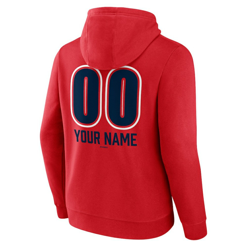 Atlanta Braves Personalized Name & Number Fastball Pullover Hoodie - MLB Hoodies