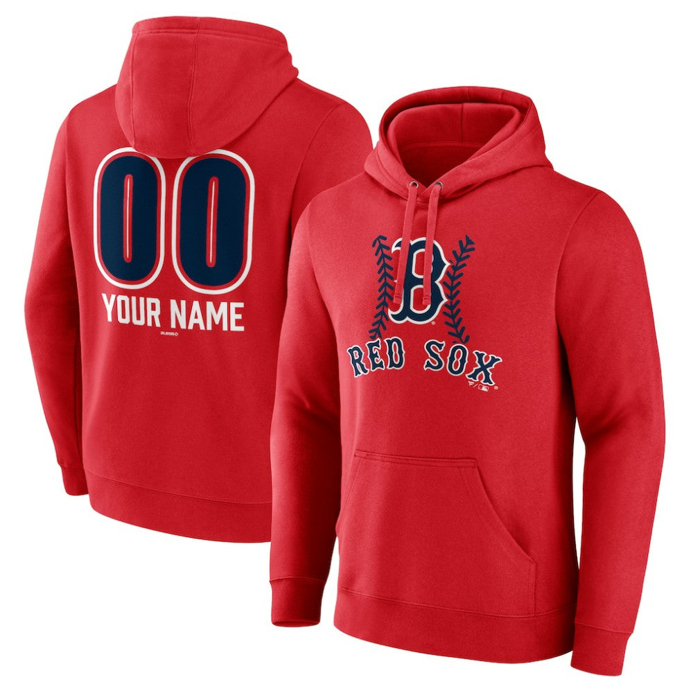 Boston Red Sox Personalized Name & Number Fastball Pullover Hoodie - MLB Hoodies