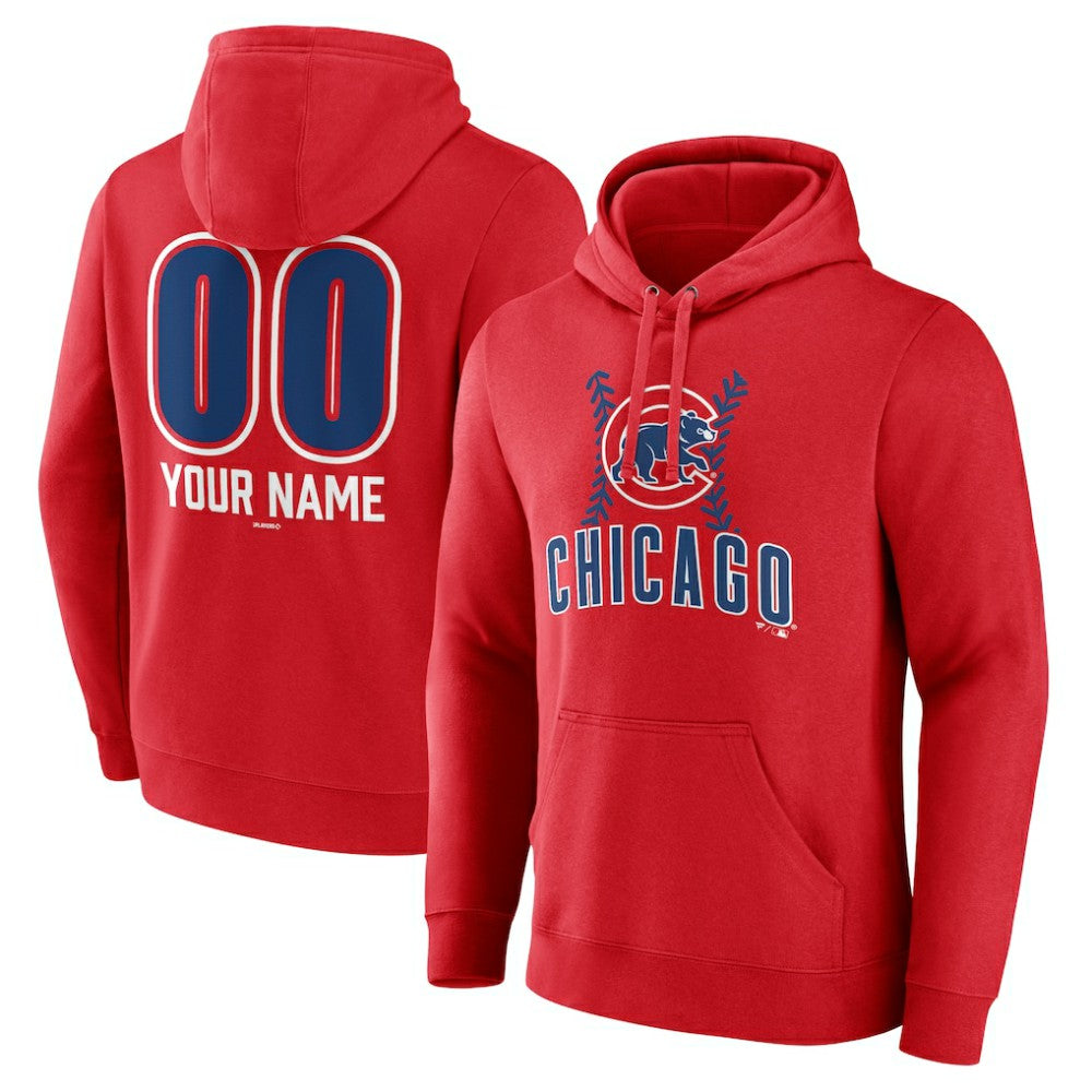 Chicago Cubs Personalized Name & Number Fastball Pullover Hoodie - MLB Hoodies