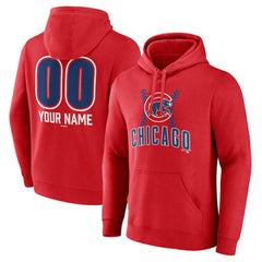 Chicago Cubs Personalized Name & Number Fastball Pullover Hoodie - MLB Hoodies