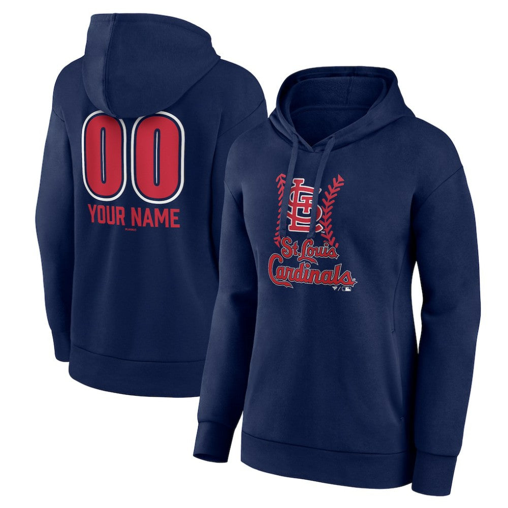 St. Louis Cardinals Women's Personalized Name & Number Fastball Pullover Hoodie - MLB Hoodies