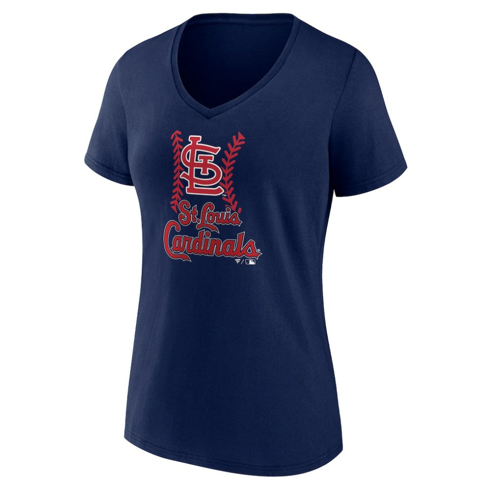 St. Louis Cardinals Women's Personalized Name & Number Fastball V-Neck T-Shirt - MLB T-shirts