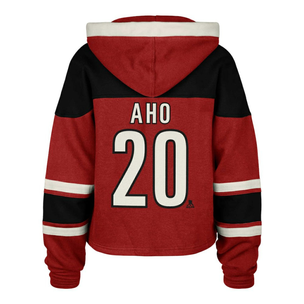 Sebastian Aho Carolina Hurricanes '47 Women's Superior Lacer Cropped Pullover Hoodie -  NHL Hoodies