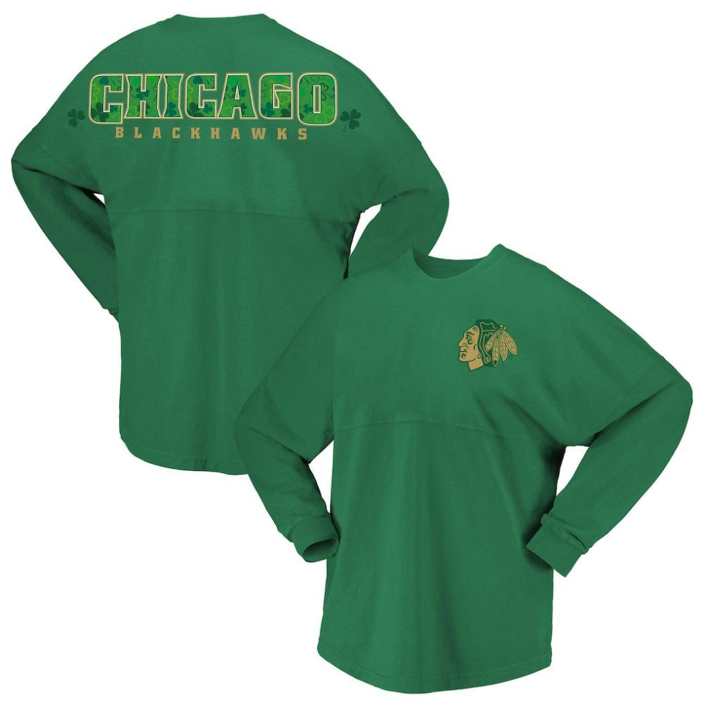Chicago Blackhawks Fanatics Women's St. Patrick's Day Spirit Jersey T-Shirt -  NHL T-shirts