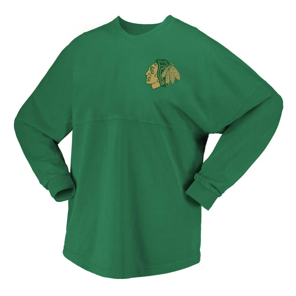 Chicago Blackhawks Fanatics Women's St. Patrick's Day Spirit Jersey T-Shirt -  NHL T-shirts