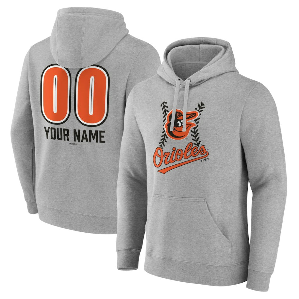Baltimore Orioles Personalized Name & Number Fastball Pullover Hoodie - MLB Hoodies