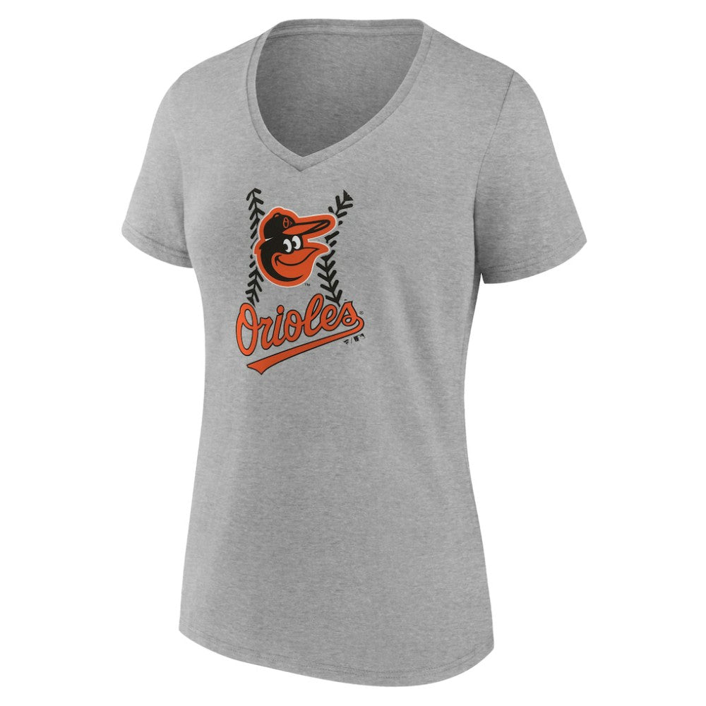 Baltimore Orioles Women's Personalized Name & Number Fastball V-Neck T-Shirt - MLB T-shirts