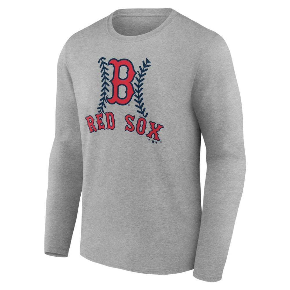 Boston Red Sox Personalized Name & Number Fastball Long Sleeve T-Shirt - MLB T-shirts