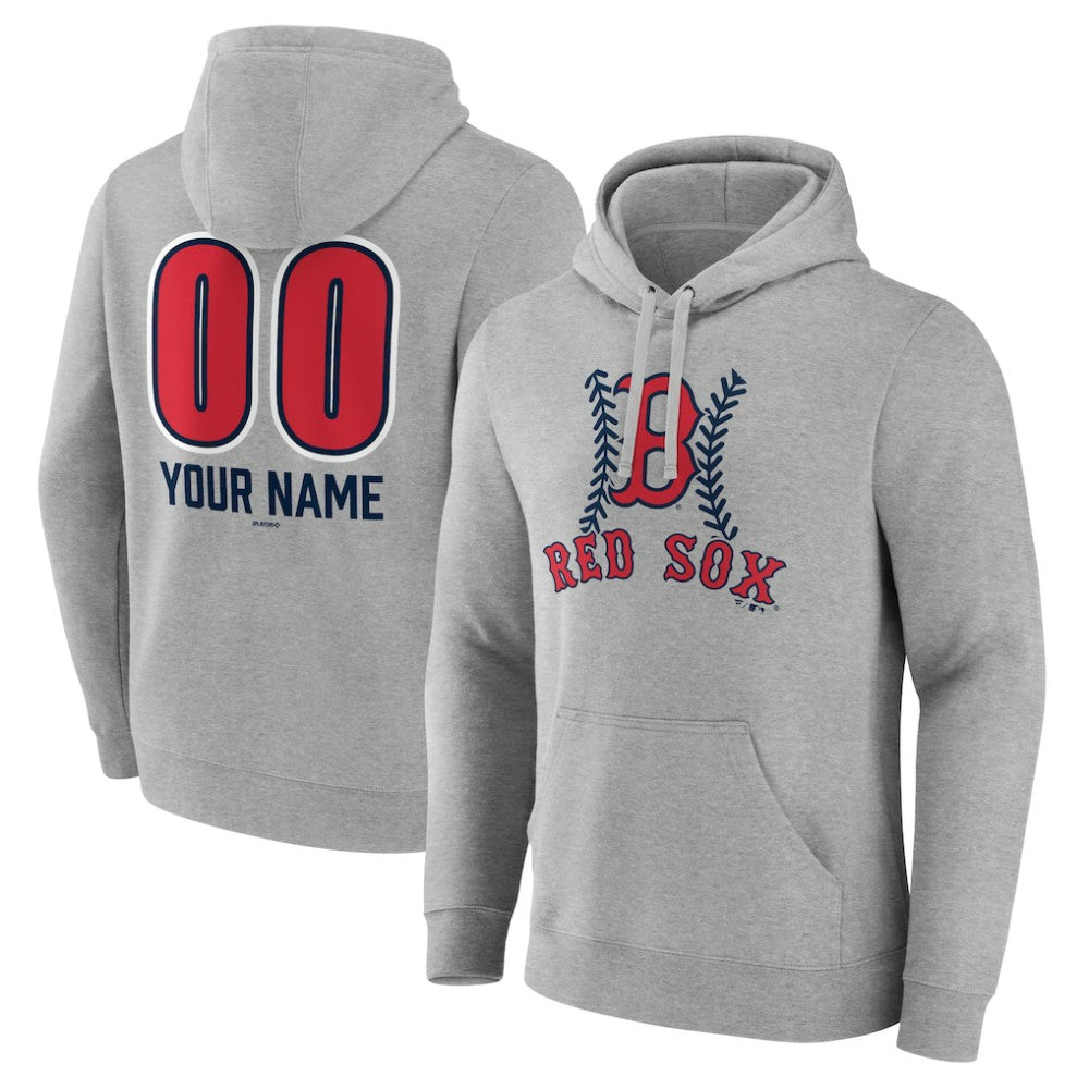 Boston Red Sox Personalized Name & Number Fastball Pullover Hoodie - MLB Hoodies