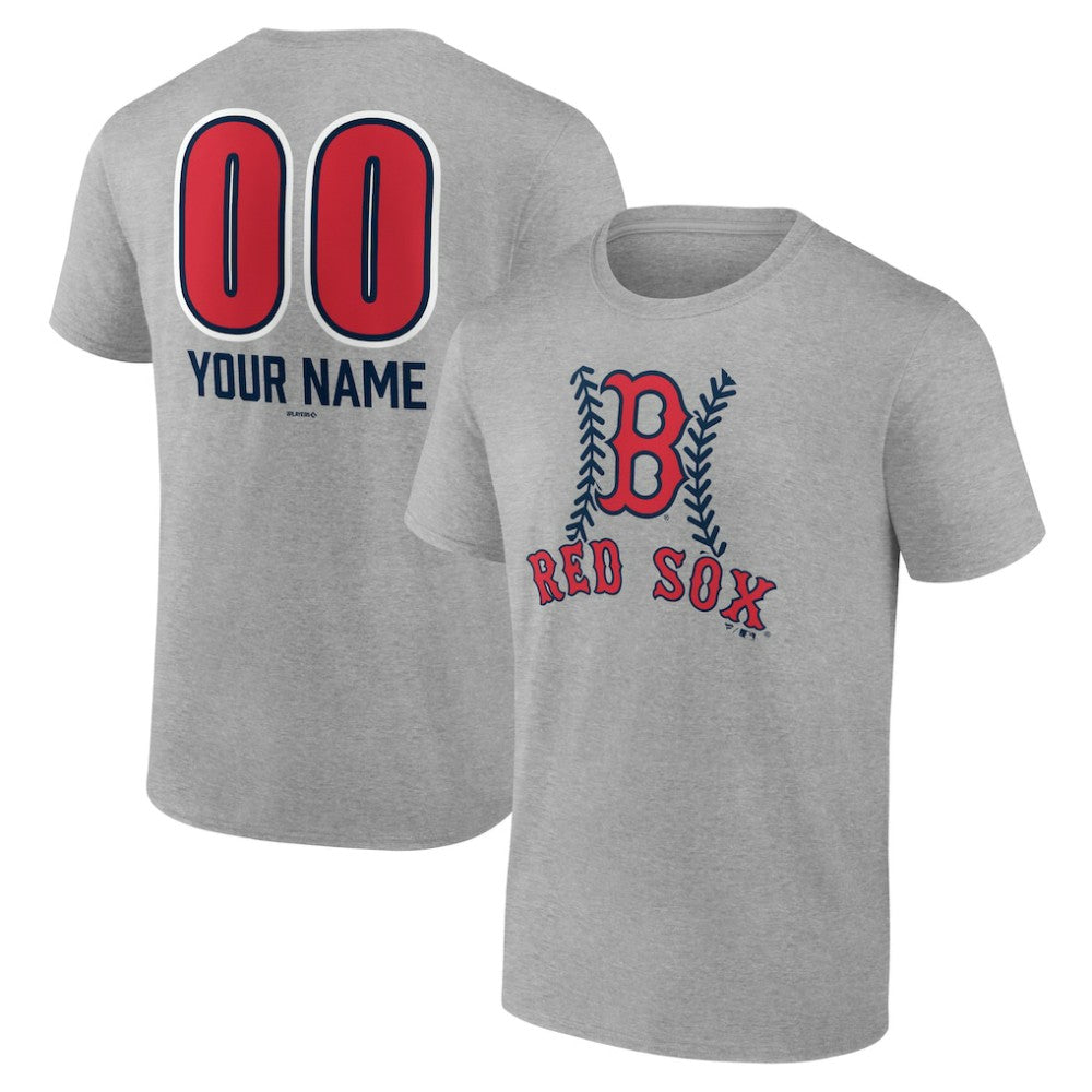 Boston Red Sox Personalized Name & Number Fastball T-Shirt - MLB T-shirts