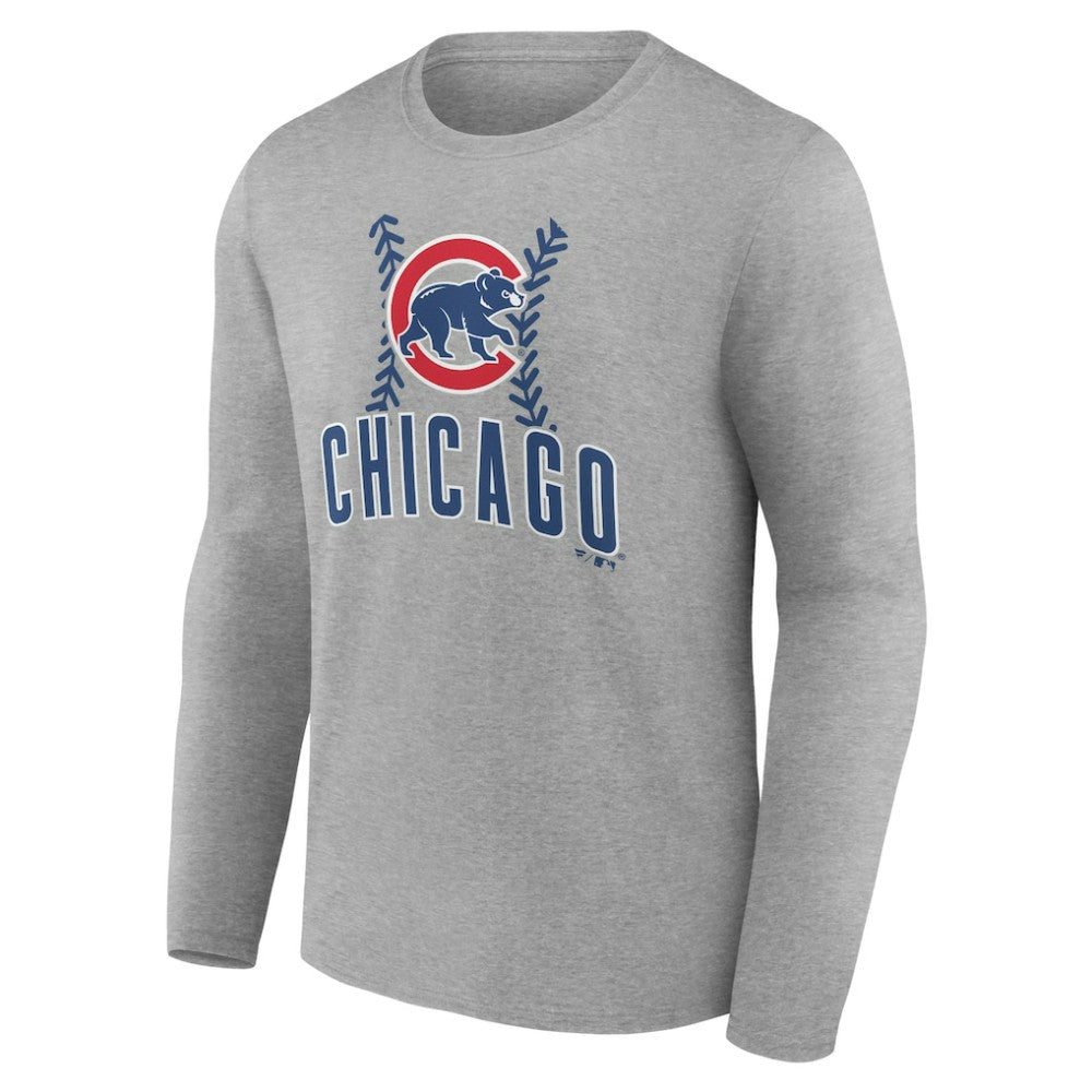 Chicago Cubs Personalized Name & Number Fastball Long Sleeve T-Shirt - MLB T-shirts