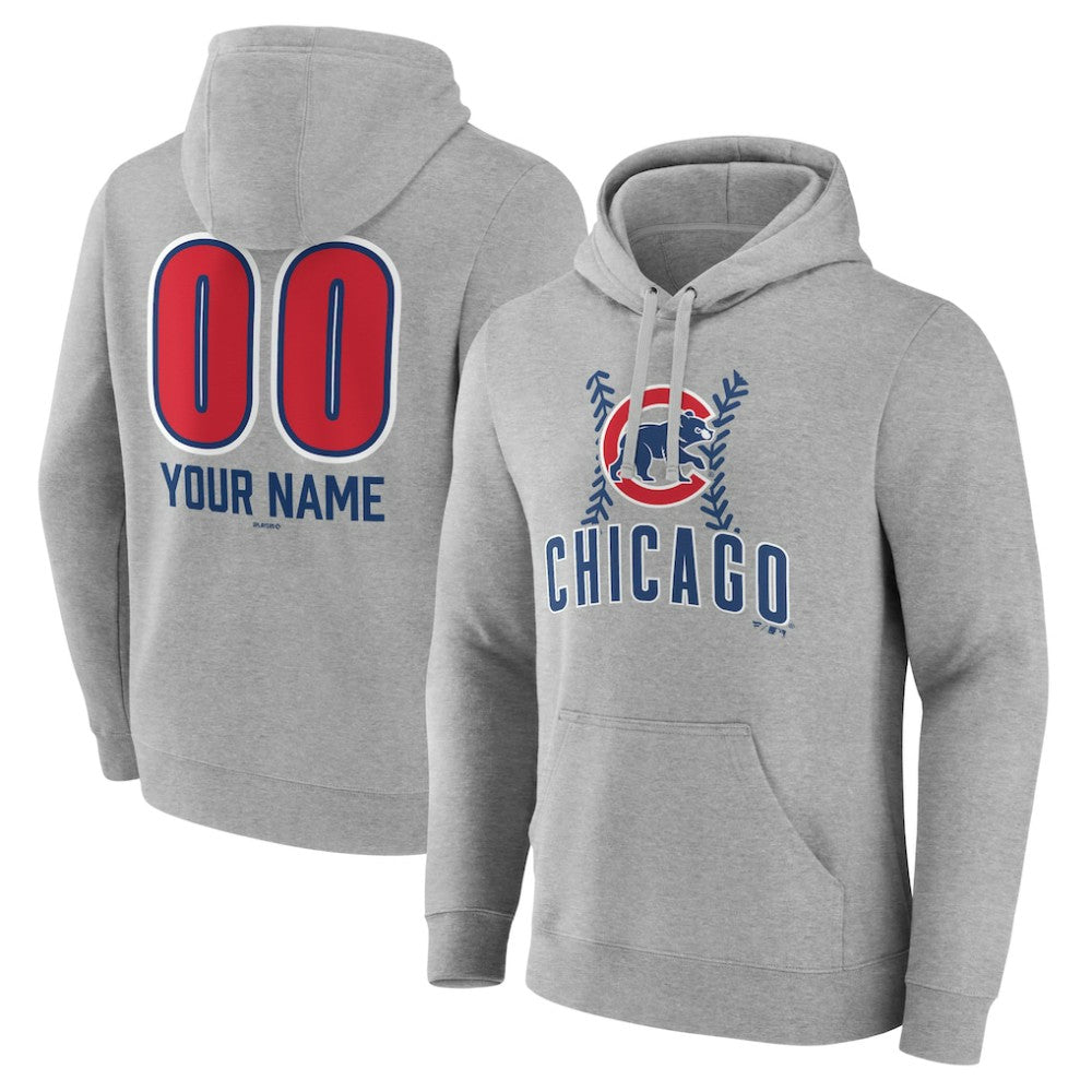 Chicago Cubs Personalized Name & Number Fastball Pullover Hoodie - MLB Hoodies