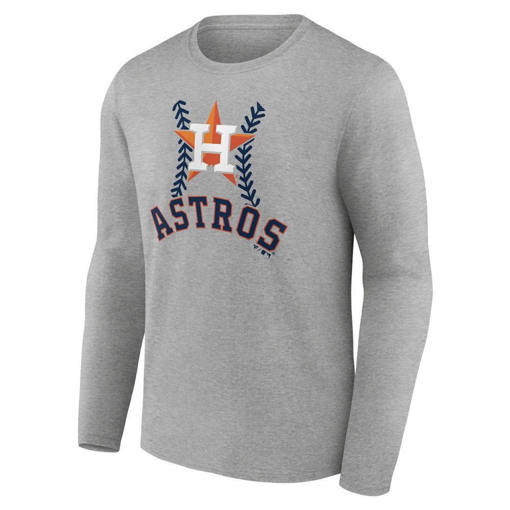 Houston Astros Personalized Name & Number Fastball Long Sleeve T-Shirt - MLB T-shirts