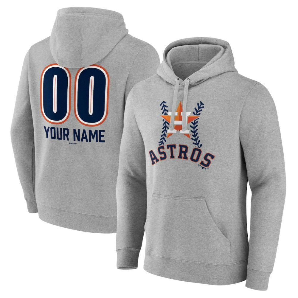 Houston Astros Personalized Name & Number Fastball Pullover Hoodie - MLB Hoodies