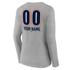 Houston Astros Women's Personalized Name & Number Fastball Long Sleeve V-Neck T-Shirt - MLB T-shirts