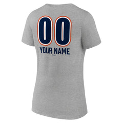 Houston Astros Women's Personalized Name & Number Fastball V-Neck T-Shirt - MLB T-shirts