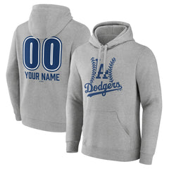 Los Angeles Dodgers Personalized Name & Number Fastball Pullover Hoodie - MLB Hoodies