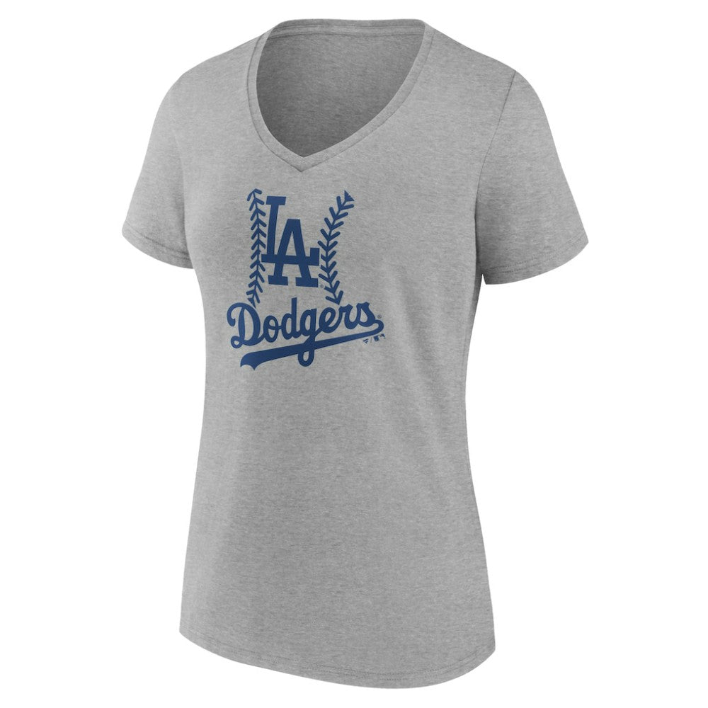 Los Angeles Dodgers Women's Personalized Name & Number Fastball V-Neck T-Shirt - MLB T-shirts