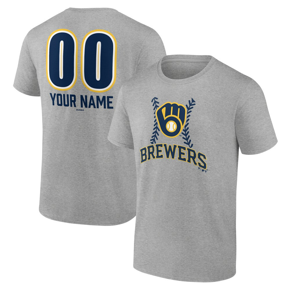 Milwaukee Brewers Personalized Name & Number Fastball T-Shirt - MLB T-shirts