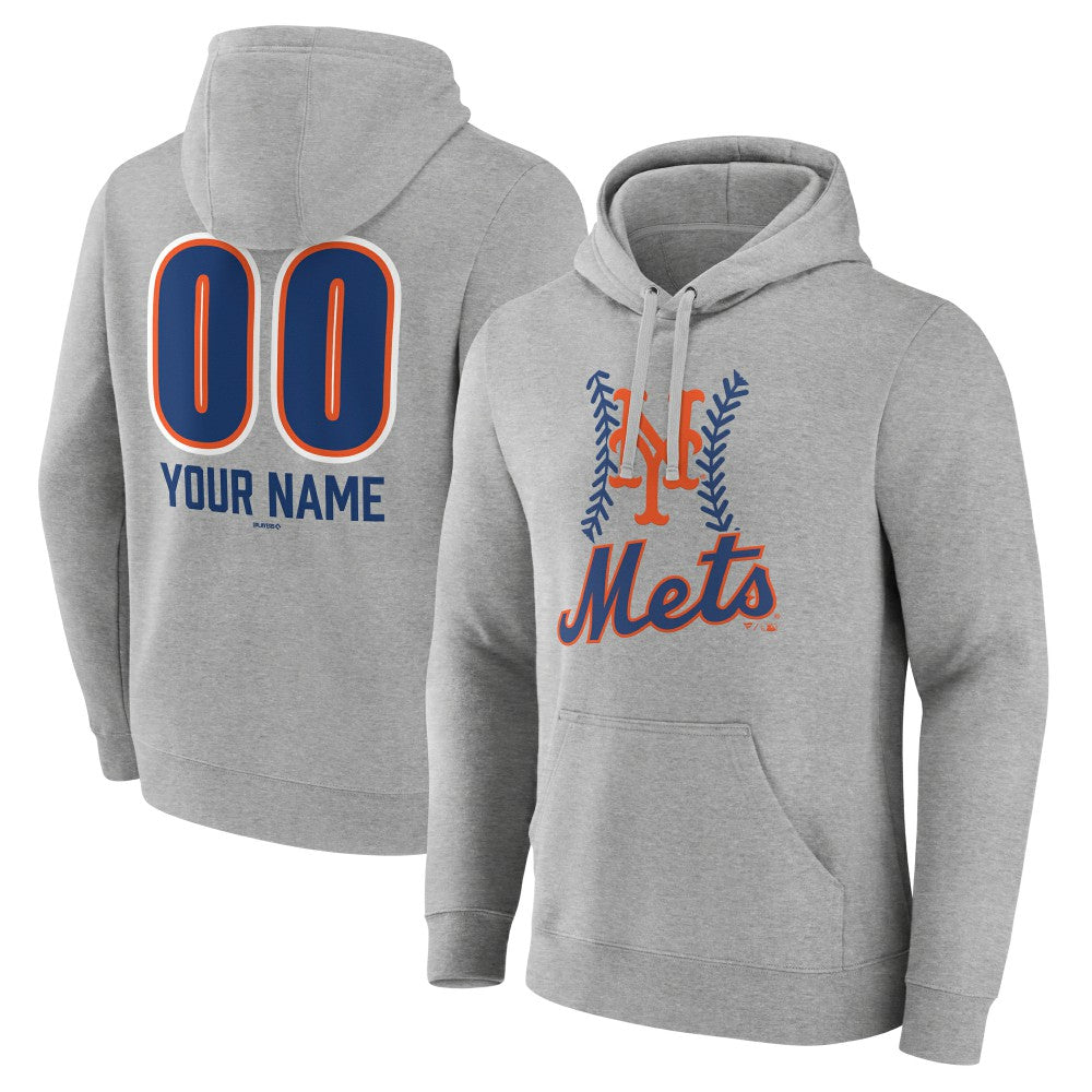 New York Mets Personalized Name & Number Fastball Pullover Hoodie - MLB Hoodies