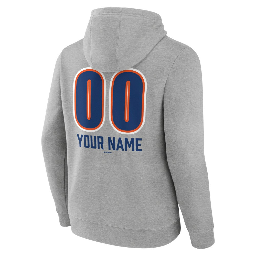 New York Mets Personalized Name & Number Fastball Pullover Hoodie - MLB Hoodies
