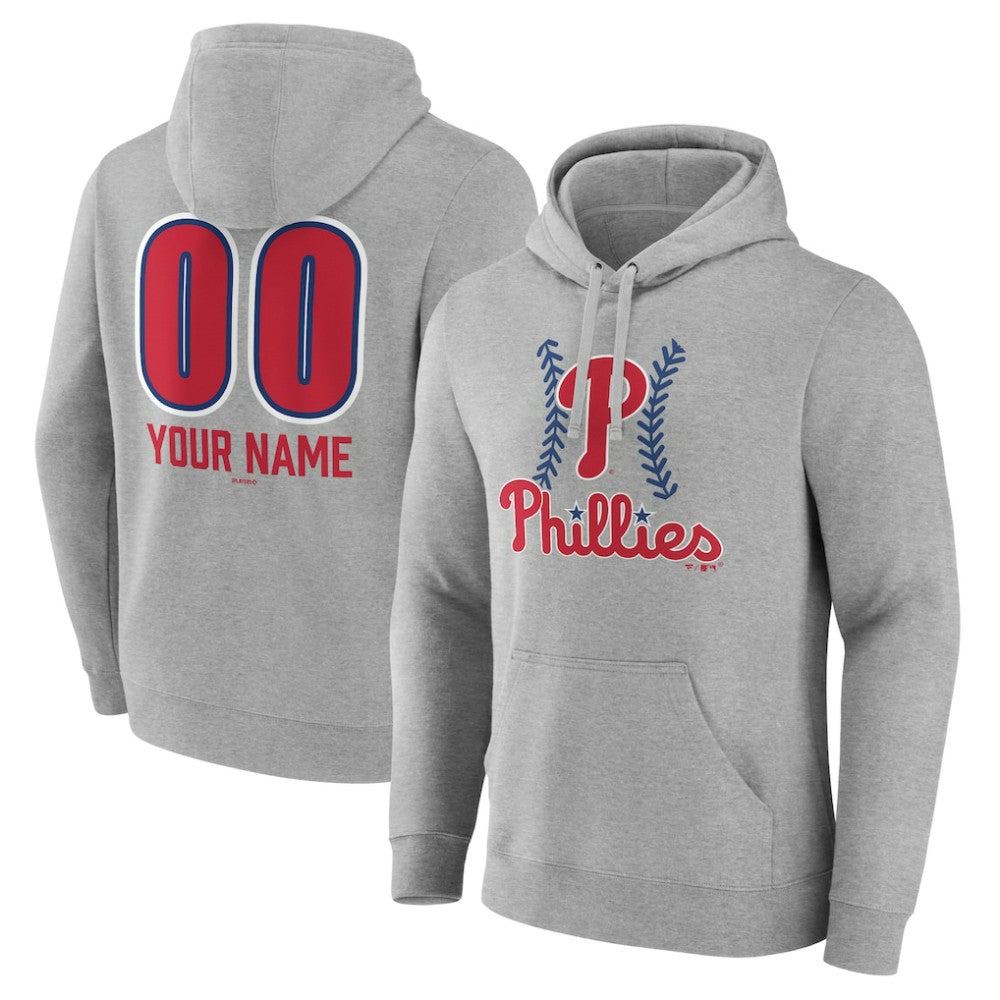 Philadelphia Phillies Personalized Name & Number Fastball Pullover Hoodie - MLB Hoodies