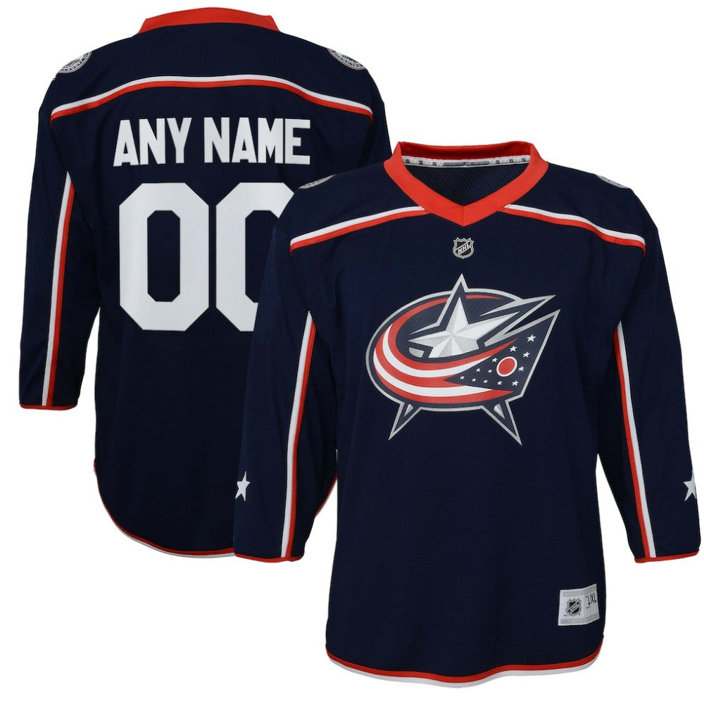Columbus Blue Jackets Youth Home Replica Custom Jersey -  NHL Jerseys