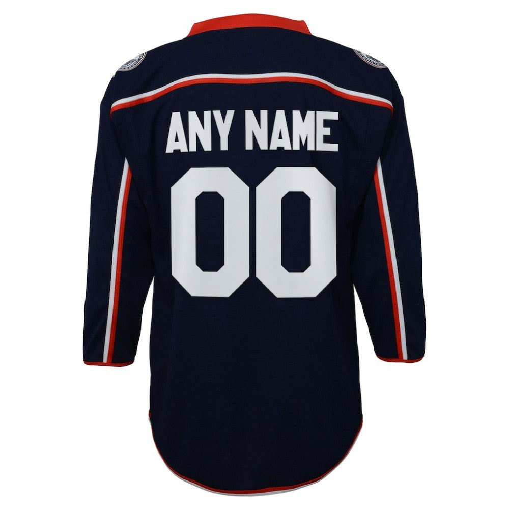 Columbus Blue Jackets Youth Home Replica Custom Jersey -  NHL Jerseys