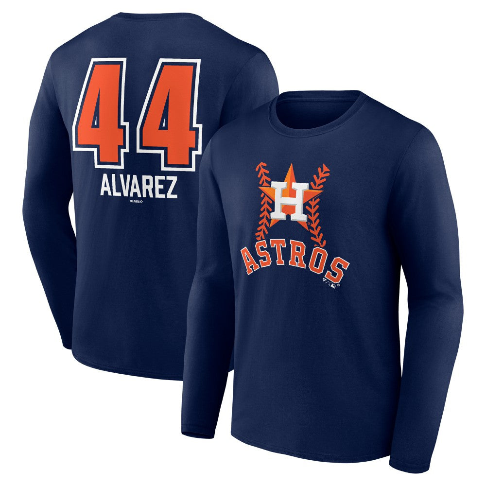Yordan Alvarez Houston Astros Fastball Player Name & Number Long Sleeve T-Shirt - MLB T-shirts