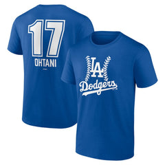 Shohei Ohtani Los Angeles Dodgers Fastball Player Name & Number T-Shirt - MLB T-shirts