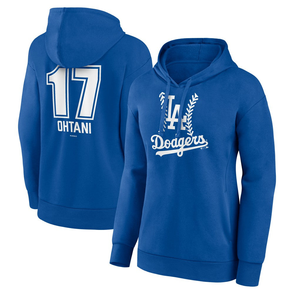Shohei Ohtani Los Angeles Dodgers Women's Fastball Player Name & Number Pullover Hoodie - MLB Hoodies