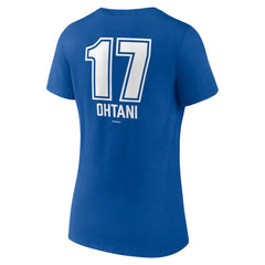 Shohei Ohtani Los Angeles Dodgers Women's Fastball Player Name & Number V-Neck T-Shirt - MLB T-shirts