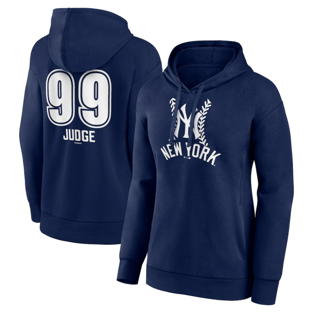 Aaron Judge New York Yankees Women's Fastball Player Name & Number Pullover Hoodie - MLB Hoodies