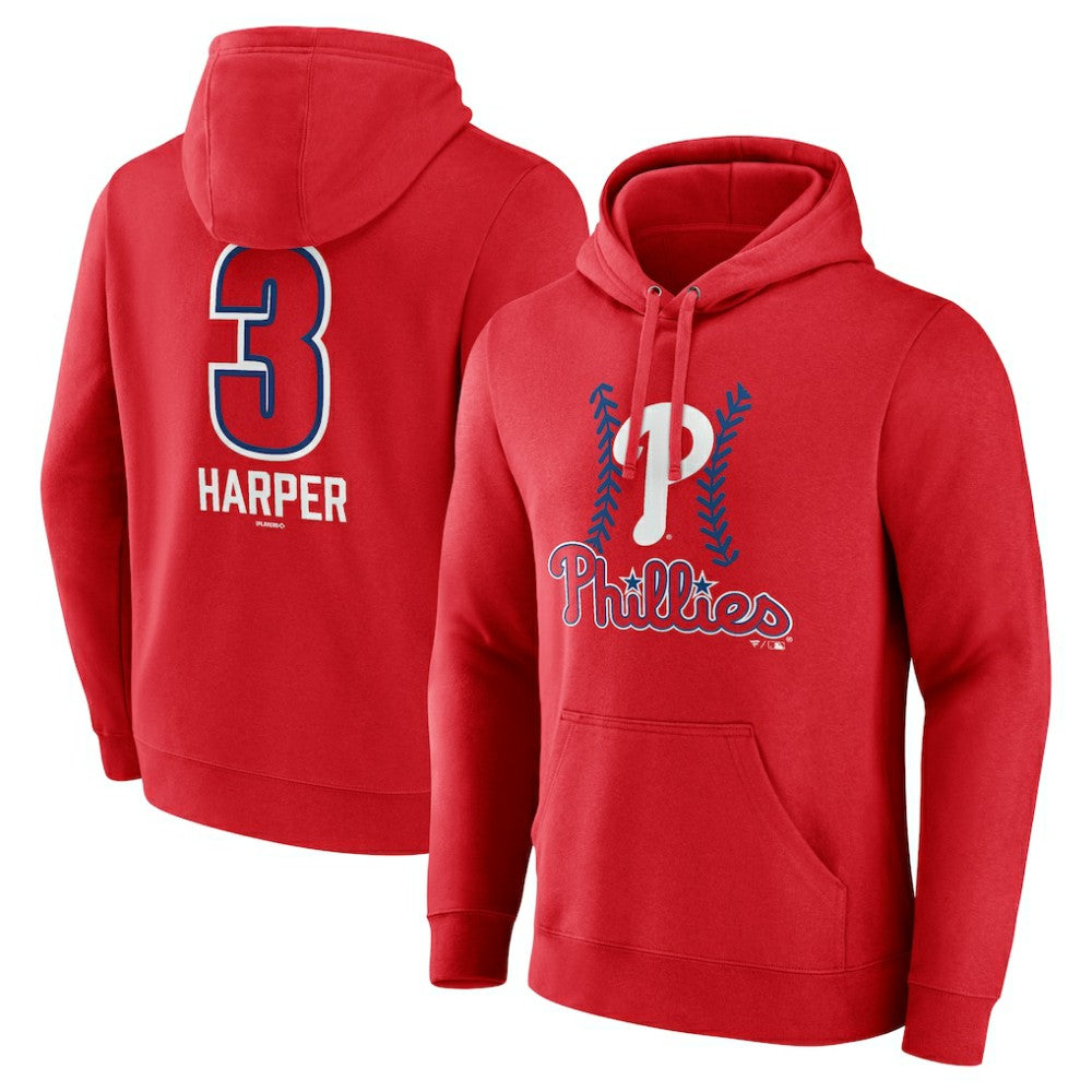 Bryce Harper Philadelphia Phillies Fastball Player Name & Number Pullover Hoodie - MLB Hoodies
