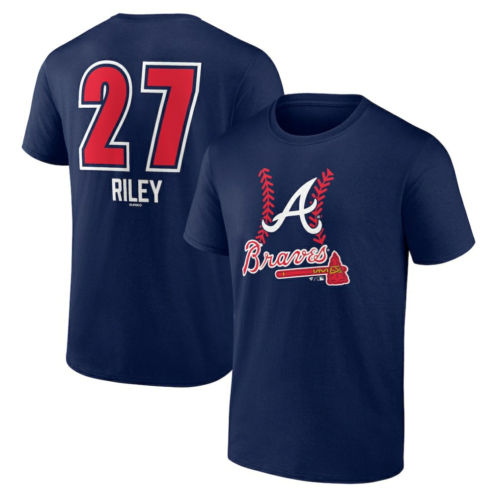 Austin Riley Atlanta Braves Fastball Player Name & Number T-Shirt - MLB T-shirts