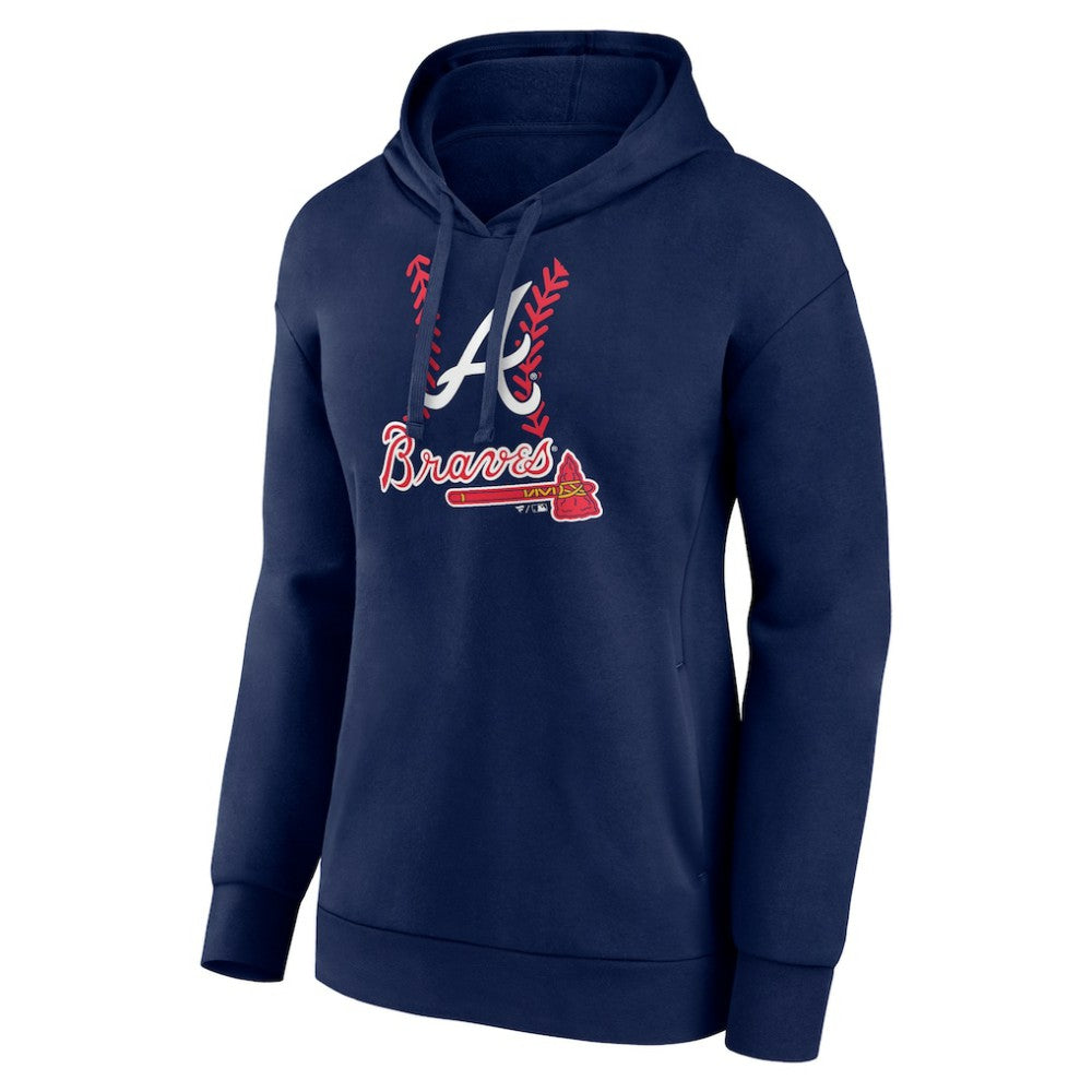 Austin Riley Atlanta Braves Women's Fastball Player Name & Number Pullover Hoodie - MLB Hoodies