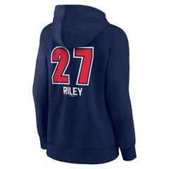 Austin Riley Atlanta Braves Women's Fastball Player Name & Number Pullover Hoodie - MLB Hoodies