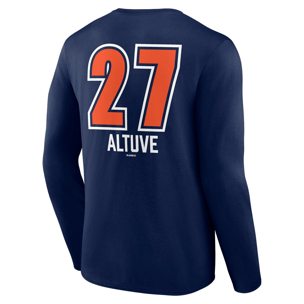 Jose Altuve Houston Astros Fastball Player Name & Number Long Sleeve T-Shirt - MLB T-shirts
