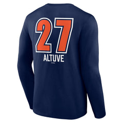 Jose Altuve Houston Astros Fastball Player Name & Number Long Sleeve T-Shirt - MLB T-shirts
