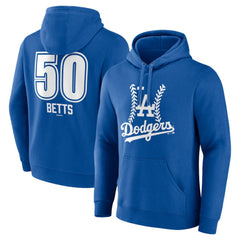 Mookie Betts Los Angeles Dodgers Fastball Player Name & Number Pullover Hoodie - MLB Hoodies