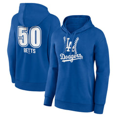 Mookie Betts Los Angeles Dodgers Women's Fastball Player Name & Number Pullover Hoodie - MLB Hoodies