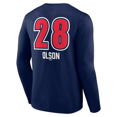 Matt Olson Atlanta Braves Fastball Player Name & Number Long Sleeve T-Shirt - MLB T-shirts